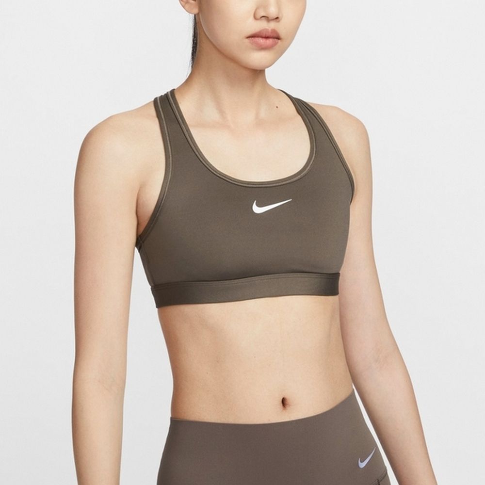 NIKE 耐吉 【NIKE】AS W NK SWSH MED SPT BRA 女 運動內衣 咖啡色-DX6822004