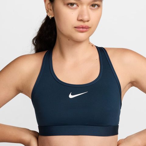 NIKE 耐吉 【NIKE】AS W NK SWSH MED SPT BRA 女 運動內衣 深藍色-DX6822478