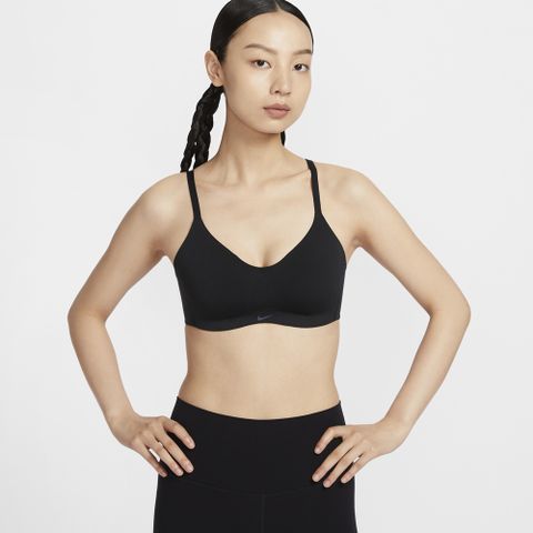 NIKE 耐吉 【NIKE】AS W NK ALATE MINIMALIST LSBRA 女 運動內衣 黑色-FQ3551010