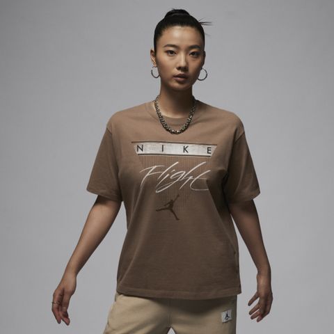 NIKE 耐吉 【NIKE】AS W J SS GF GFX FLT TEE 女 短袖上衣 咖啡色-FQ3241223