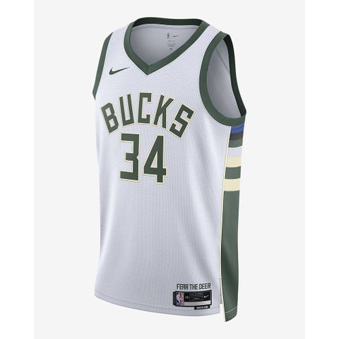 【NIKE】MIL MNK DF SWGMN JSY ASC 22 男 籃球背心 白綠色-DN2084100