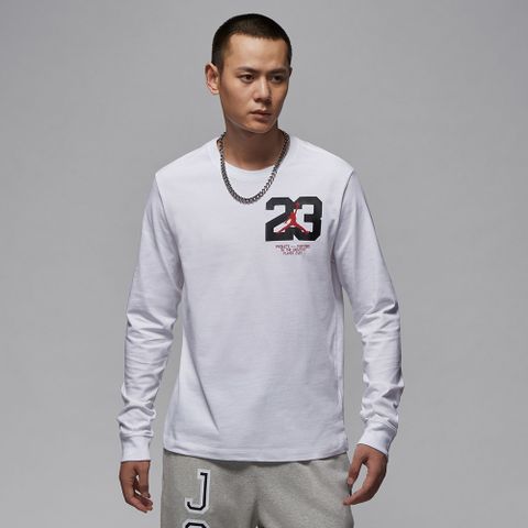 NIKE 耐吉 AS M J SPRT 23 LS CREW 男 長袖上衣 白色-FZ1982100