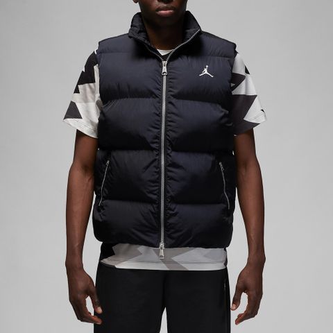 NIKE 耐吉 AS M J ESS STMT ECO VEST 男 羽絨背心 黑色-FB7308010