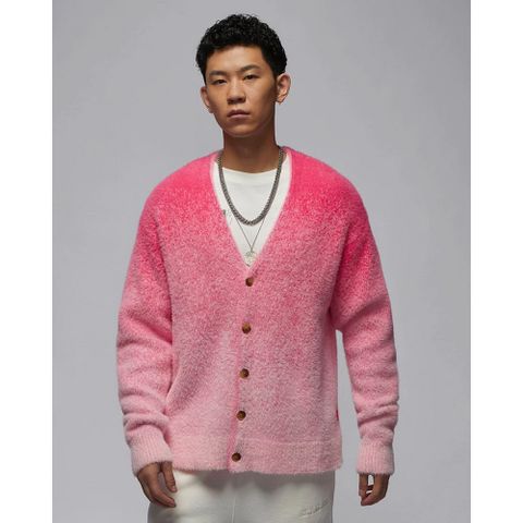 NIKE 耐吉 AS M J AIR JDN CARDIGAN 男 長袖上衣 漸變粉紅 外套-FV7427629