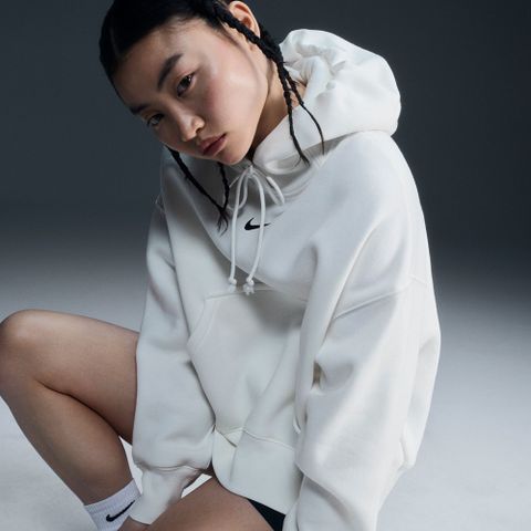 NIKE 耐吉 AS W NSW PHNX FLC OOS PO HOOD 女 連帽上衣 白色 帽T-DQ5859133