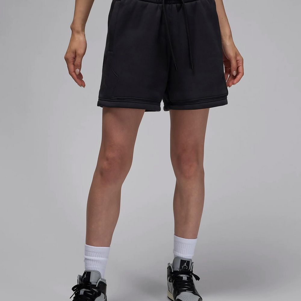 NIKE 耐吉 AS W J PSG BRKLN FLC GFX SHORT 女 短褲 黑色-FV7752045