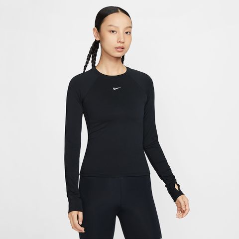 NIKE 耐吉 AS W NK PRO DF LS BASELAYER 女 長袖上衣 黑色 運動上衣-FV7846010