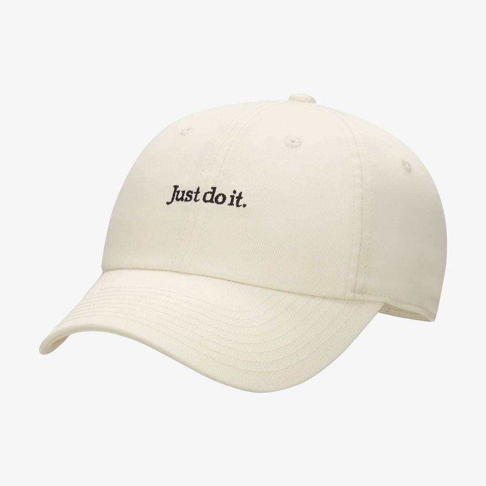  【NIKE】U NK CLUB CAP U CB JDI L 男帽 女帽 休閒帽 老帽 米白色-FB5370113