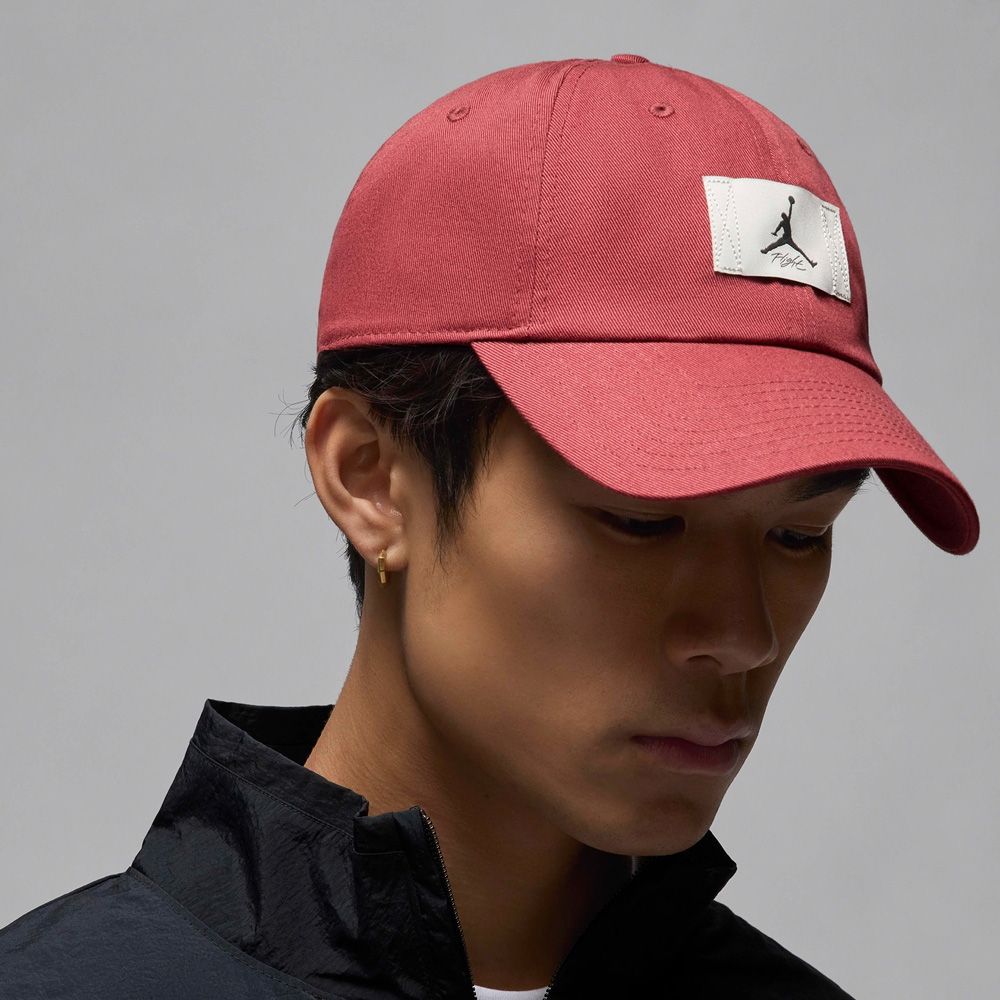  【NIKE】J CLUB CAP US CB FLT PATCH 男帽 女帽 休閒帽 紅-FD5181661