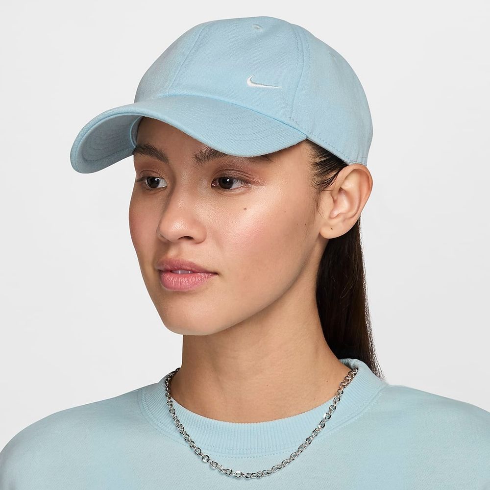 NIKE 耐吉 【NIKE】U NK CLUB CAP U CB SM SWSH L 男帽 女帽 休閒帽 藍色-FZ5698474