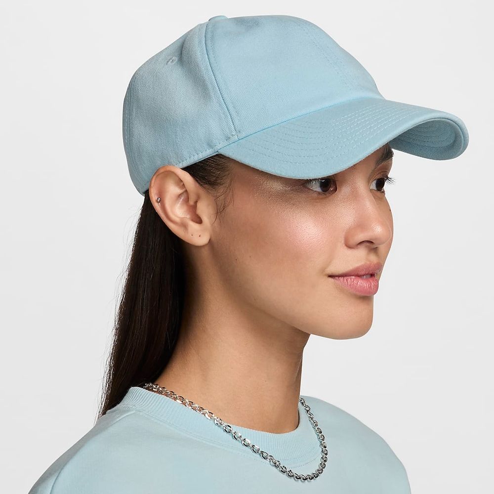 NIKE 耐吉 【NIKE】U NK CLUB CAP U CB SM SWSH L 男帽 女帽 休閒帽 藍色-FZ5698474