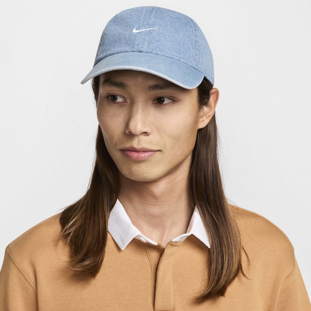 NIKE 耐吉 【NIKE】U NK CLUB CAP U CB DENIM 24 L 男帽 女帽 休閒帽 藍色-HF0383429