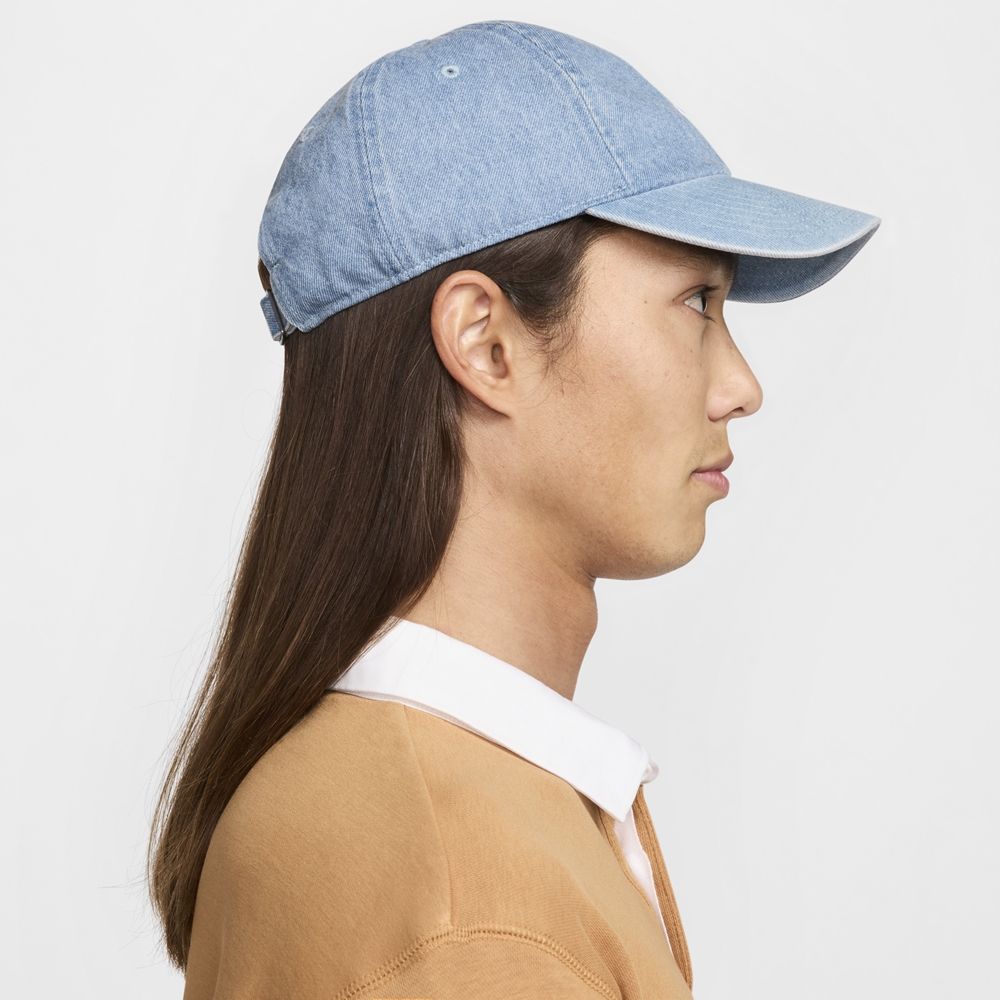 NIKE 耐吉 【NIKE】U NK CLUB CAP U CB DENIM 24 L 男帽 女帽 休閒帽 藍色-HF0383429