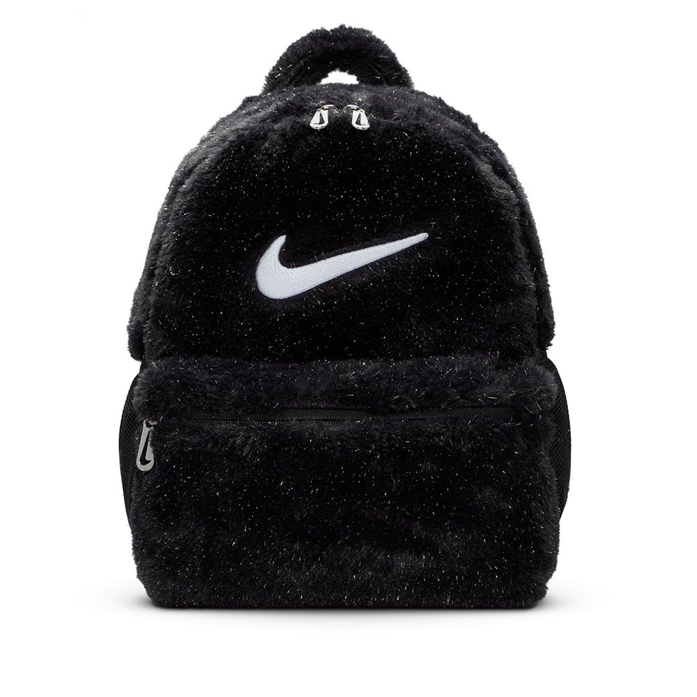 NIKE 耐吉 Y NK FX FUR BACKPACK 中大童 後背包 黑色 毛毛包-FZ1330010