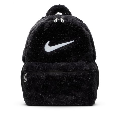 NIKE 耐吉 Y NK FX FUR BACKPACK 中大童 後背包 黑色 毛毛包-FZ1330010