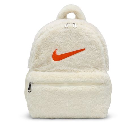 NIKE 耐吉 Y NK FX FUR BACKPACK 中大童 後背包 白色 毛毛包-FZ1330113