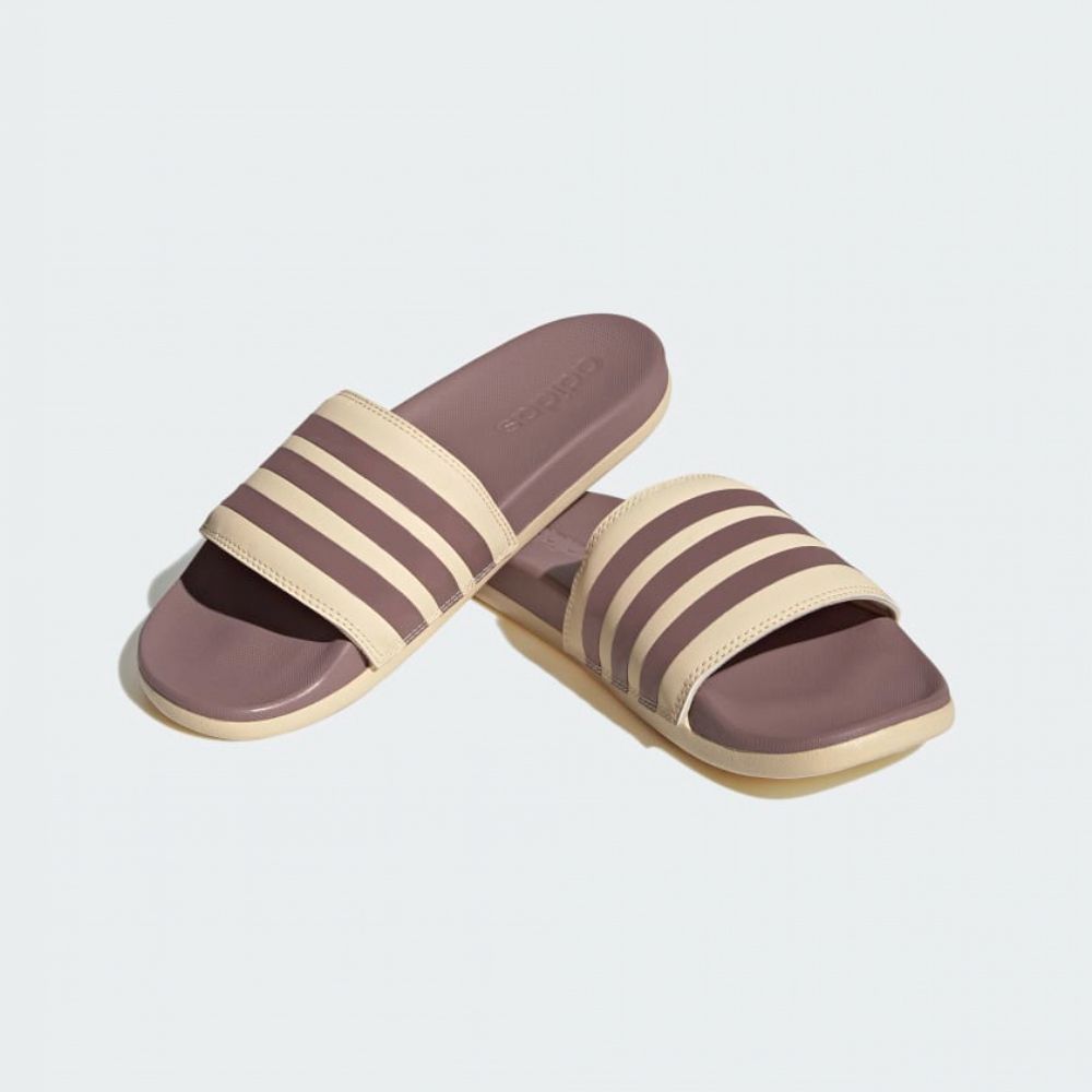 ADIDAS 愛迪達 ADILETTE COMFORT Slipper 拖鞋 女鞋 奶茶咖-H03621