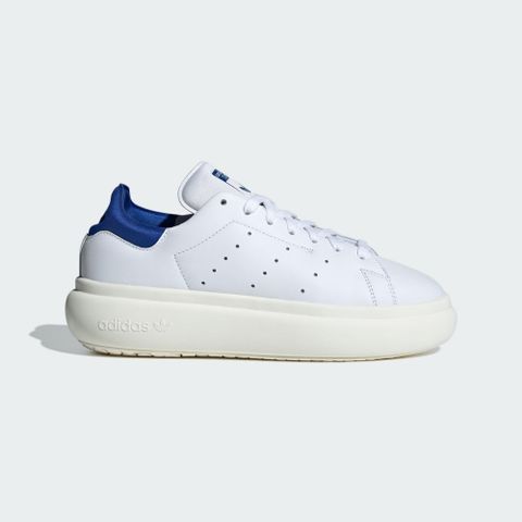 ADIDAS 愛迪達 【ADIDAS】STAN SMITH PF W 休閒鞋 女鞋 白藍-IE0451