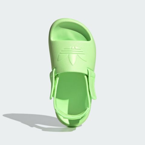 【ADIDAS】ADIFOM ADILETTE J Slipper 涼鞋 童鞋 大童鞋 女鞋 綠色-IG8430