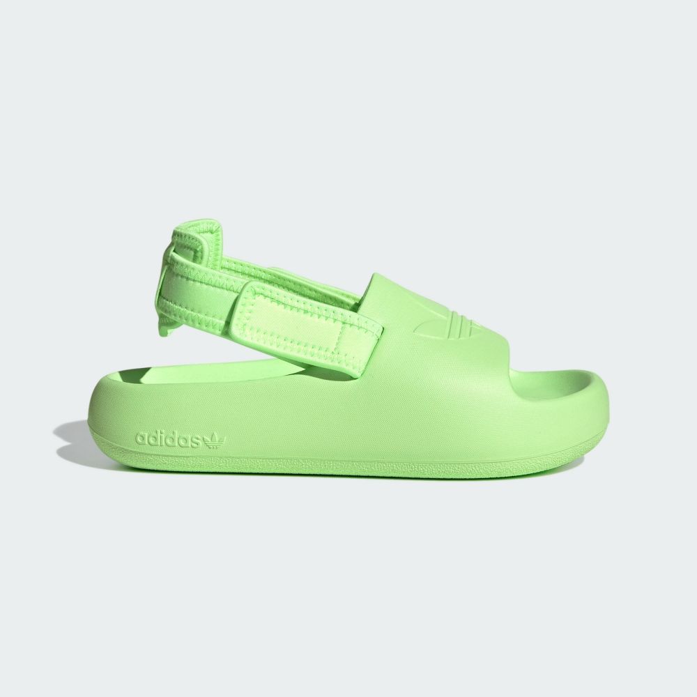  【ADIDAS】ADIFOM ADILETTE J Slipper 涼鞋 童鞋 大童鞋 女鞋 綠色-IG8430