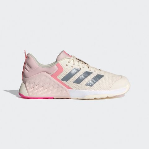 【ADIDAS】DROPSET 3 TRAINER W 訓練鞋 女鞋 粉白色-ID8635