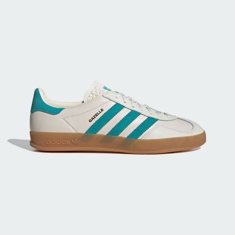 ADIDAS 愛迪達 【ADIDAS】GAZELLE INDOOR 休閒鞋 男鞋 米綠色-JI2583