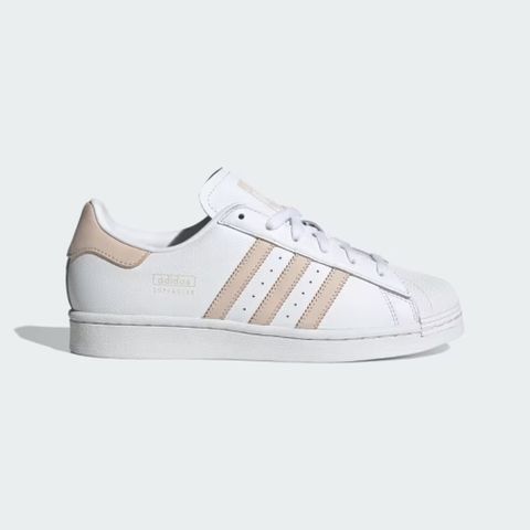 ADIDAS 愛迪達 SUPERSTAR W 休閒鞋 女鞋 白 粉色-IG4540