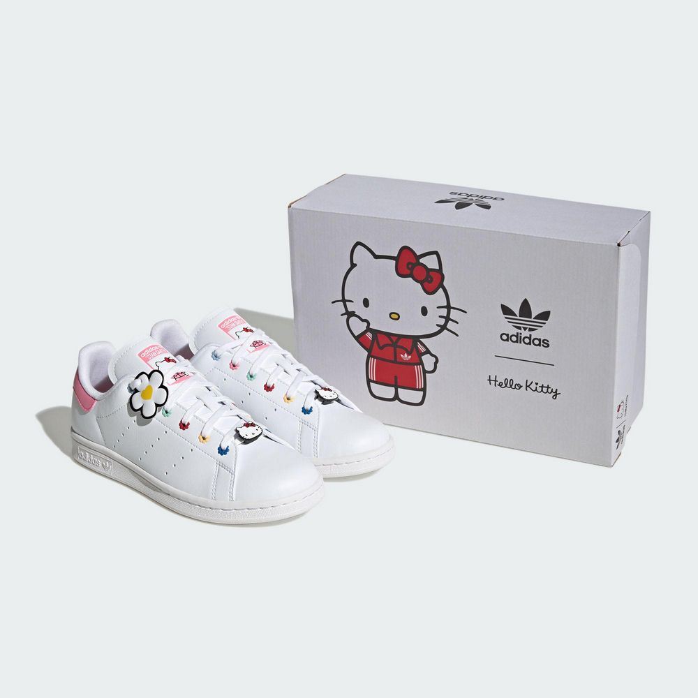 ADIDAS 愛迪達 STAN SMITH J 休閒鞋 童鞋 大童 女鞋 白色-ID7230