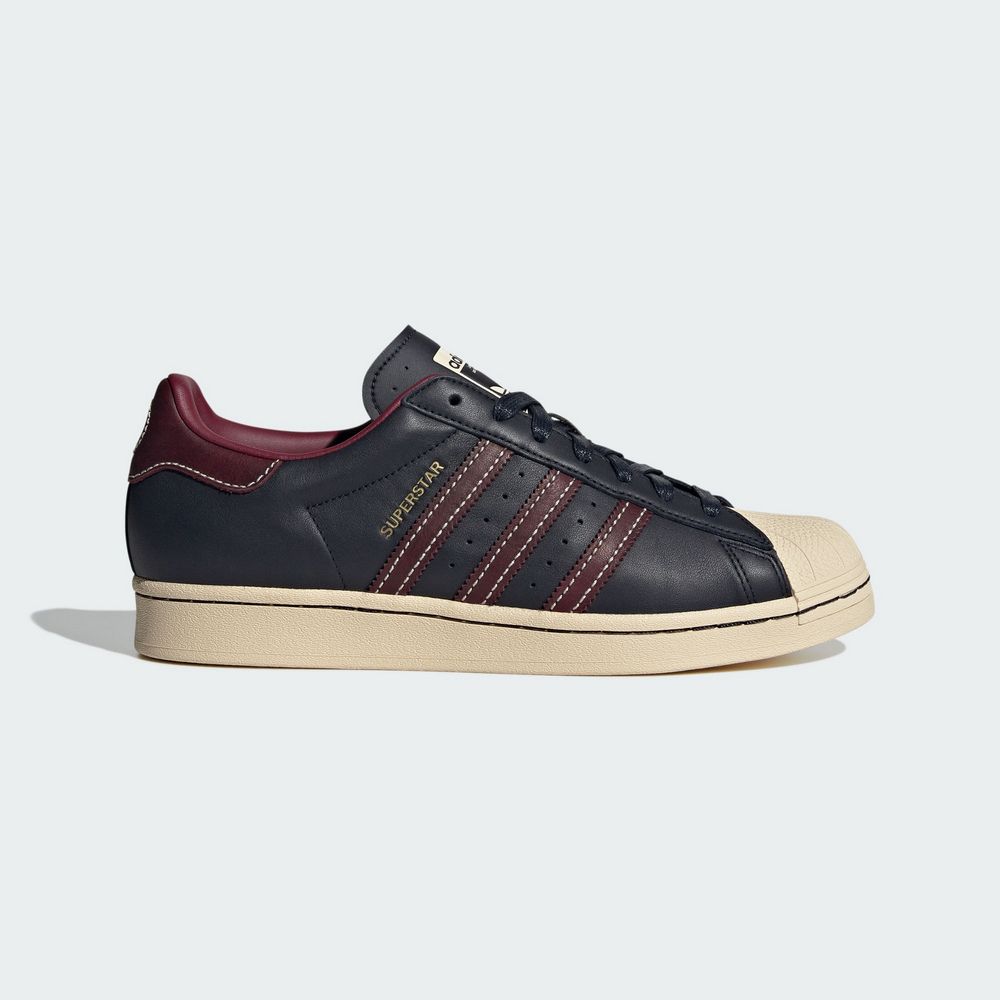 ADIDAS】SUPERSTAR 休閒鞋男鞋黑酒紅-ID3423 - PChome 24h購物