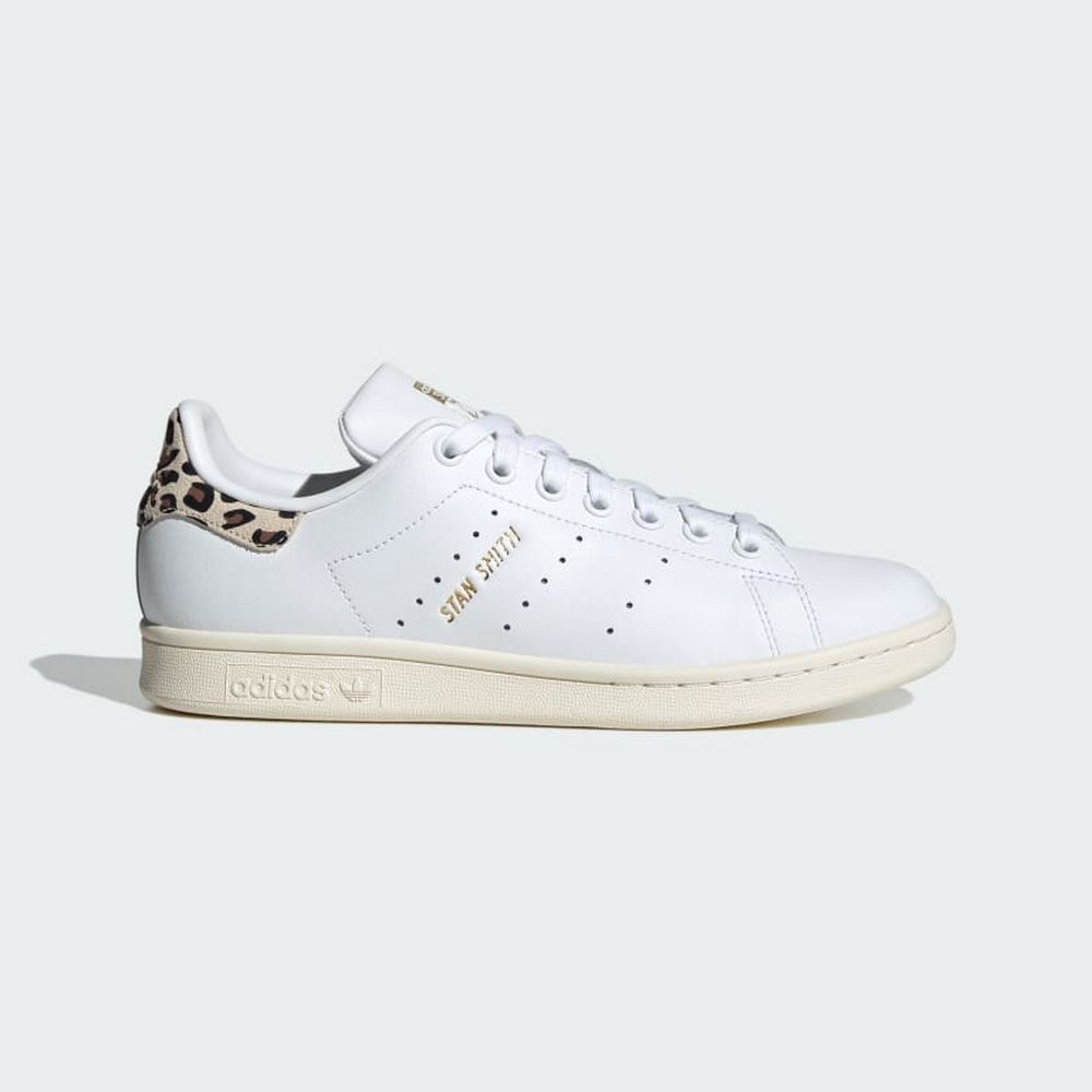 ADIDAS 愛迪達 STAN SMITH W 休閒鞋 女鞋 豹紋 白色-IE4634