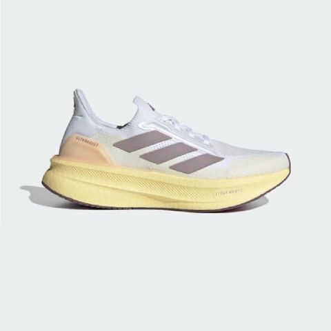 【ADIDAS】ULTRABOOST 5X W 跑步鞋 女鞋 慢跑鞋 白色 黃-IH0685