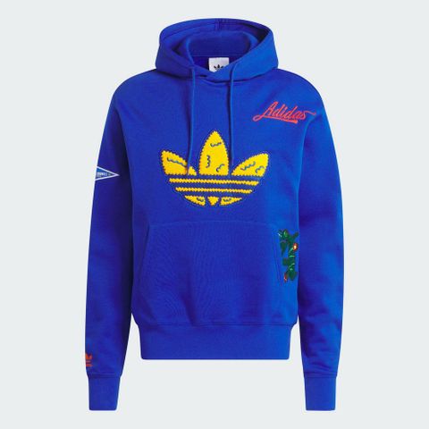 ADIDAS 愛迪達 【ADIDAS】C BADGE HOODY 男 圓領套頭衫-IL2355