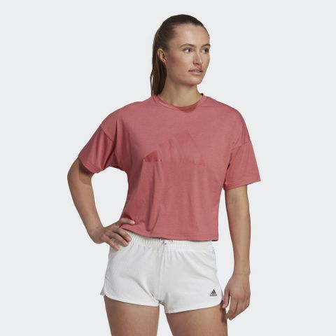 ADIDAS 愛迪達 【ADIDAS】W I 3 BAR TEE 2 女 短袖上衣-HK6962