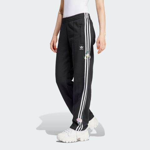 ADIDAS 愛迪達 【ADIDAS】FLOWER PANTS 長褲 女 黑色-IJ7086