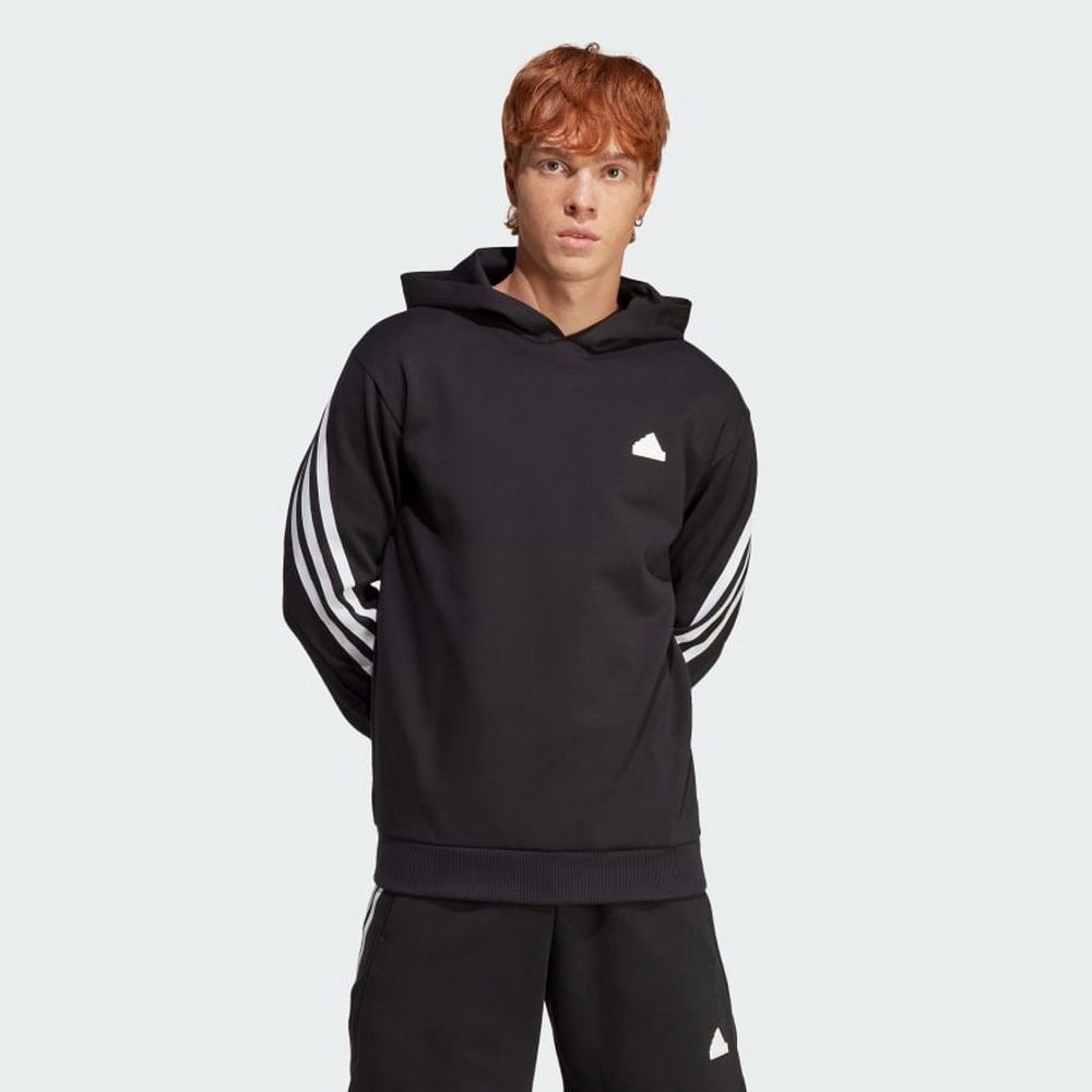 ADIDAS 愛迪達 【ADIDAS】M FI 3S HD 連帽上衣 男 黑色-IC6710