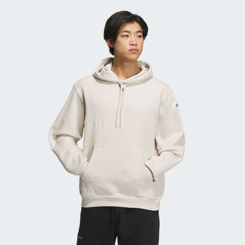 ADIDAS 愛迪達 【ADIDAS】ST FL HOODIE 連帽上衣 男 米白-IQ1364