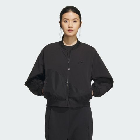 ADIDAS 愛迪達 【ADIDAS】CNY新年 BOMBER JKT 休閒外套 飛行外套 立領外套 女 黑色-IM8872