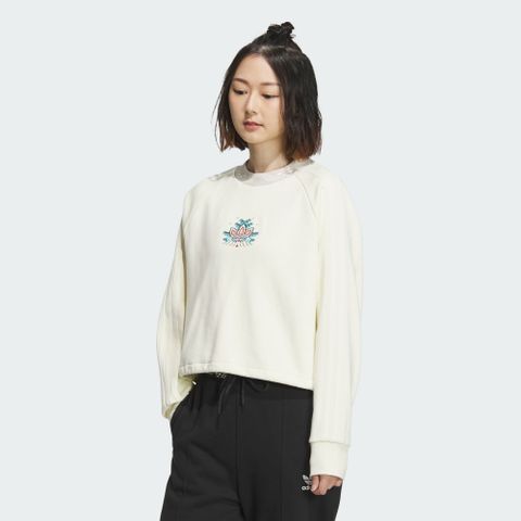 【ADIDAS】CNY新年 JAC CREW NECK 圓領套頭衫 大學T 女 白色-IX4227
