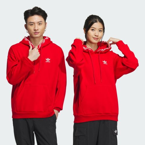 ADIDAS 愛迪達 【ADIDAS】CNY新年 NEW FT GFX HOOD 連帽上衣 男女 紅色-IX4217