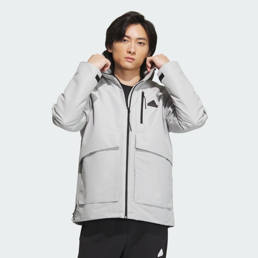 ADIDAS 愛迪達 【ADIDAS】TH MH WV JKT 休閒外套 男 灰色-IT3953