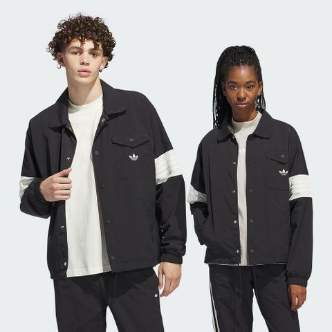 ADIDAS 愛迪達 【ADIDAS】COACH JACKET 休閒外套 男女 黑色-IM9646