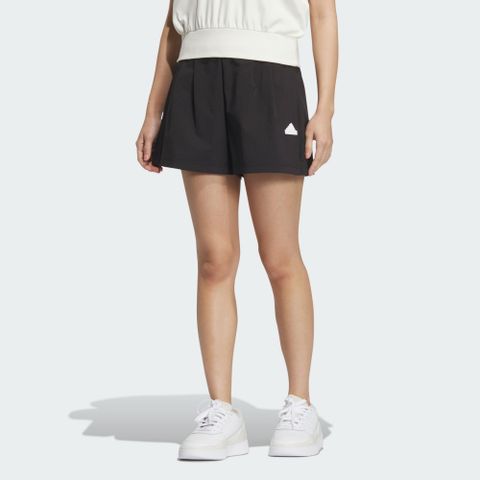 ADIDAS 愛迪達 【ADIDAS】TECH WV SHORTS 短褲 女 黑色-IM8827