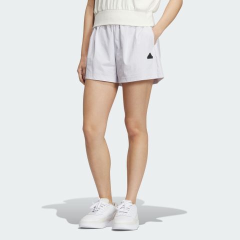 【ADIDAS】TECH WV SHORTS 短褲 女 白色-IM8828