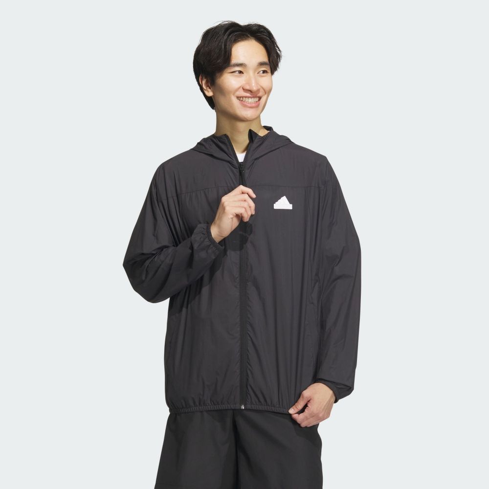 ADIDAS 愛迪達 【ADIDAS】TH LW WV JKT 休閒外套 男 黑色-IT3940