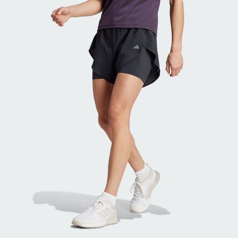 【ADIDAS】D4T HIIT 2IN1SH 短褲 女 黑色-IM8178