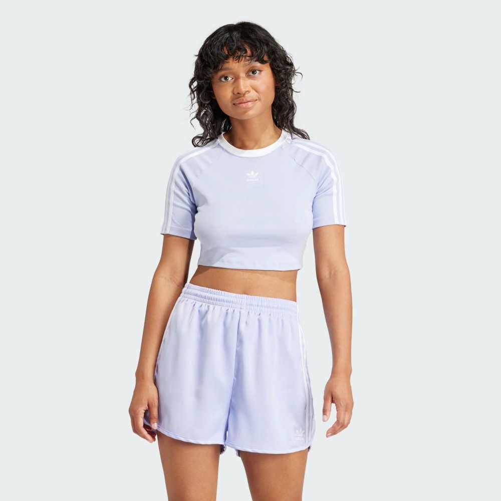 adidas 愛迪達 3 S BABY TEE 短袖上衣 女 紫色-IP0658
