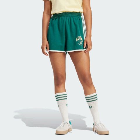 【ADIDAS】VRCT SHORT 短褲 女 綠色-IR6045