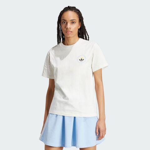 adidas 愛迪達 GRAPHIC TEE 短袖上衣 女 白色-IR7473