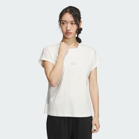 adidas 愛迪達 LOUNGE SILKY T 短袖上衣 女 白色-IM8859
