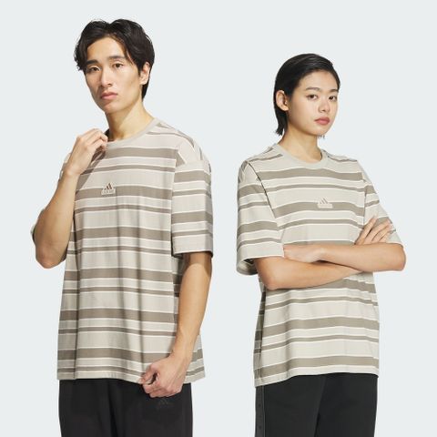 【ADIDAS】ST FL STRIPE T 短袖上衣 中 黃色-IT3928